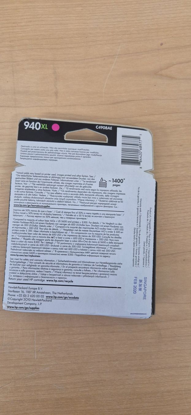 Hewlett Packard Druckerpatronen & Toner: HP Tintenpatrone 940XL Magenta – Neu und originalverpackt aus Elgg von computerbrocki 1