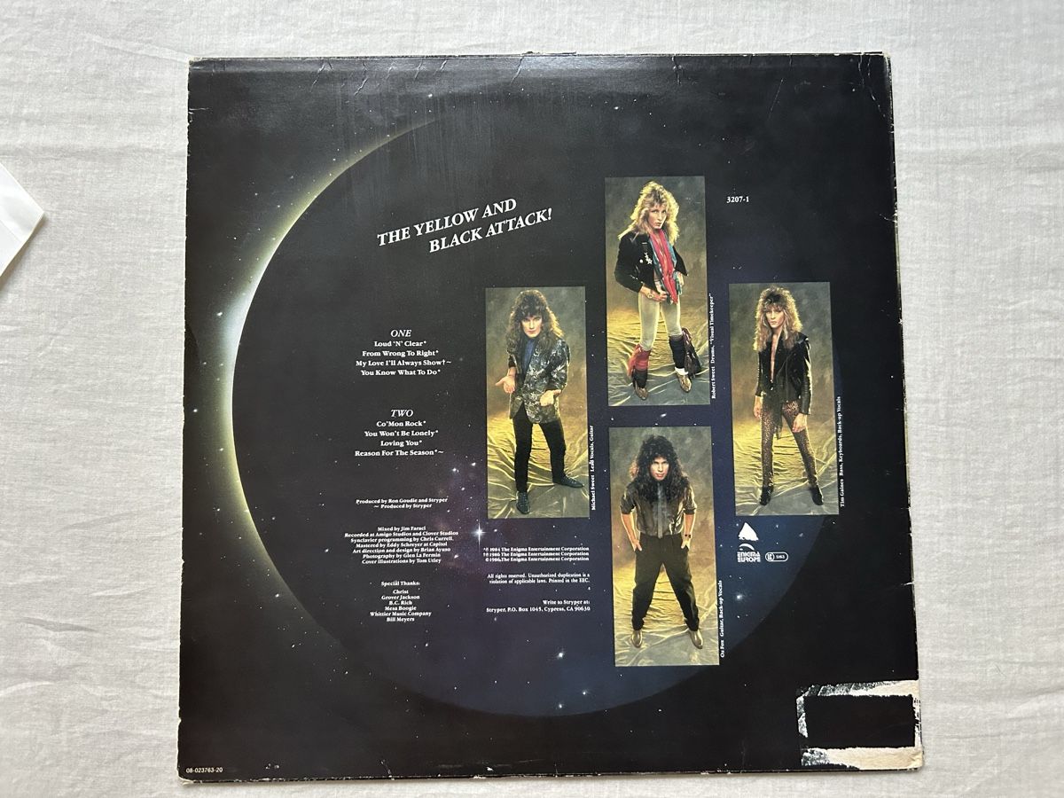 Schallplatten: Stryper / Yellow and Black Attack !  1986 – Gebraucht aus Genève von NipponiaNippon 1
