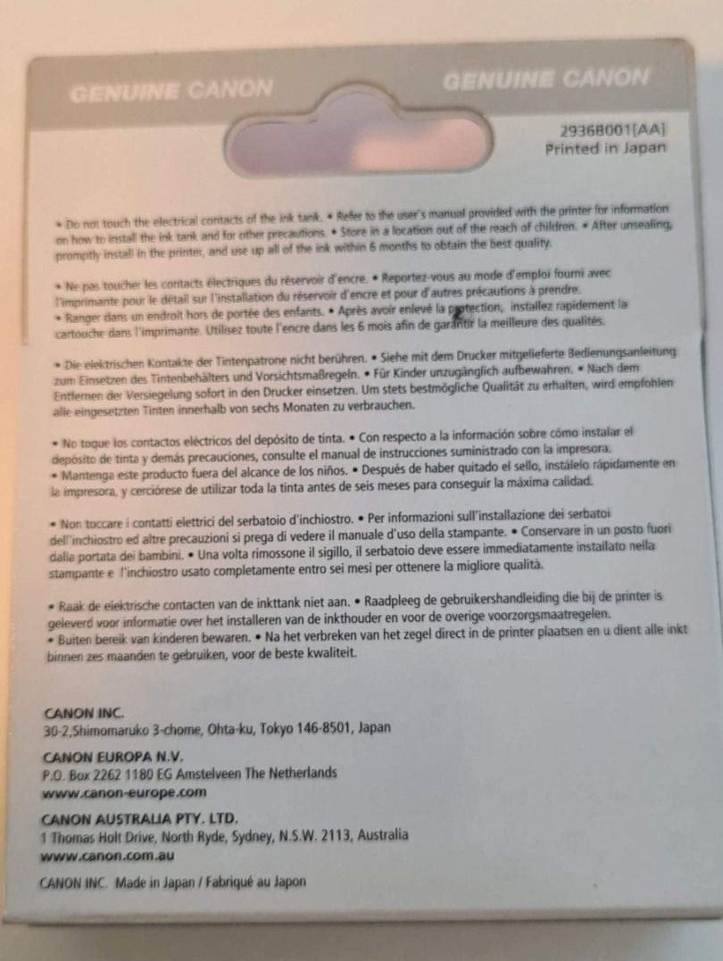 Canon Cartucce per stampanti & toner: CANON CLI-521 Y (2936B001) – Nuovo e nell'imballaggio originale da Frick venduto da Multimedia-Fricktal 2