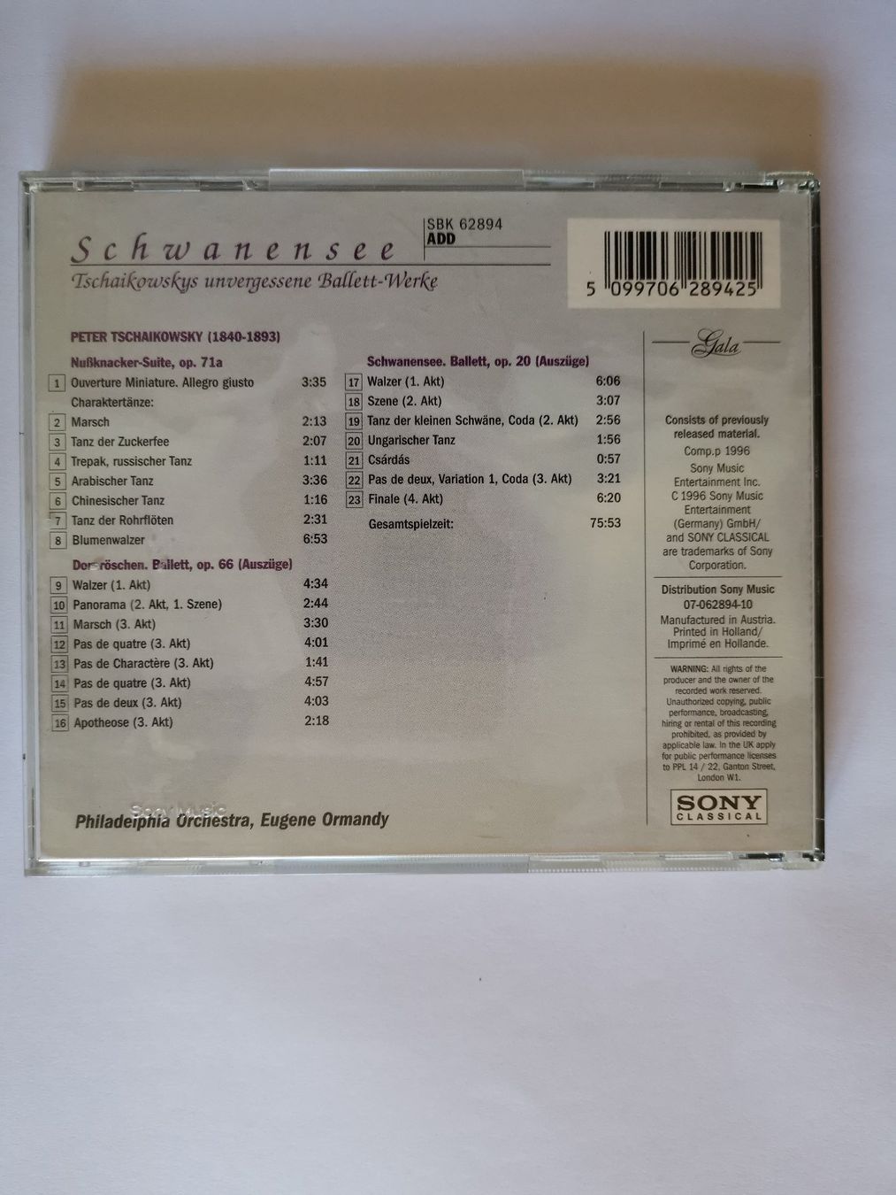 CDs: CD Schwanensee – D'occasion à Dornach par Hei50 1