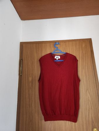 Gilet Joseph Abboud laine mérinos rouge taille XL/XXL