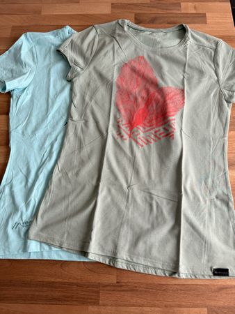Sommerliches Shirt-Set: Maier Sports & Quechua, Gr. S!