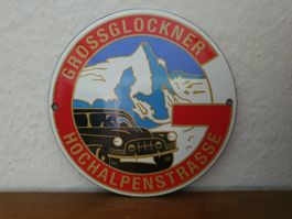 Emailschild Grossglockner Alpen Berge Garage Emaille Schild