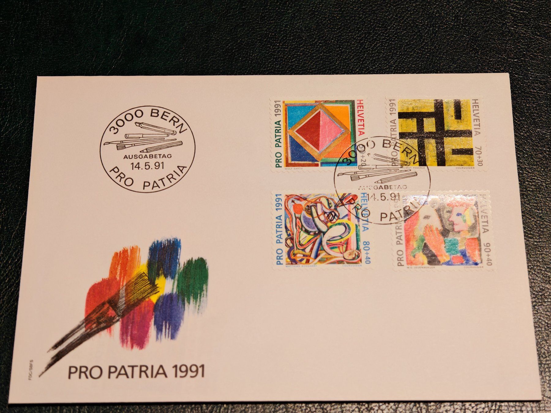 Tutti i francobolli: Ersttagsbrief, Pro Patria, 1991, Bern – Usato da Zuerich venduto da Antiquarium