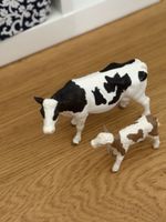 Spielfiguren Kuh und Kalb Set schwarz-weiss gebraucht
