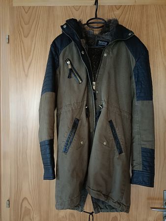 Warmer Winter-Parka mit Fellkragen, Gr. S