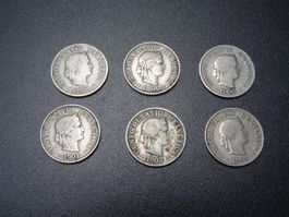6 x 5 Rappenstücke ab 5.--