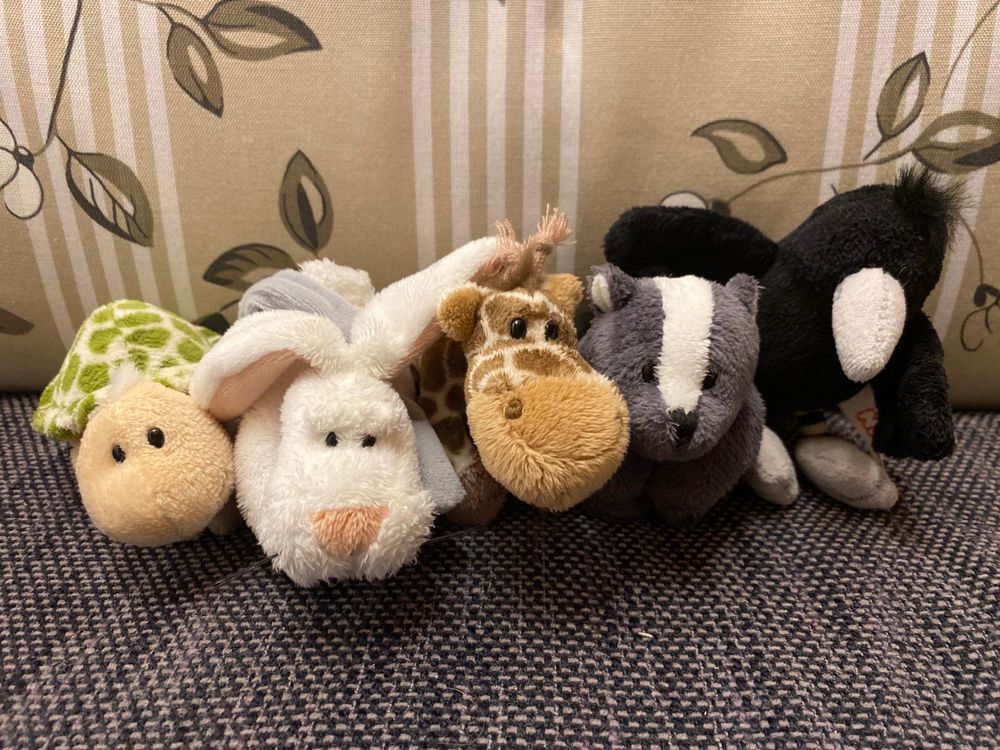 Fünf Magnettiere aus Plüsch | Kaufen auf Ricardo