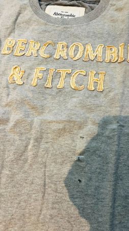 Abercrombie & Fitch Herren T-Shirt Gr. L Grau Neu
