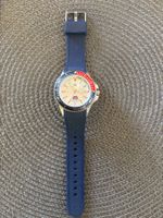 Montre bracelet ET design marin bleu rouge