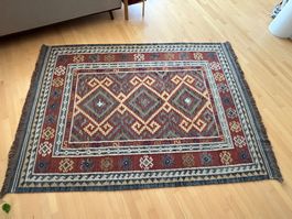 Kelim Teppich handgewebt 160 x 240 cm – Wolle, Orientteppich