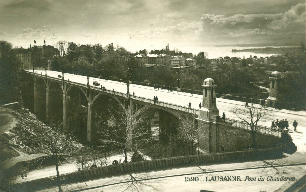 Cartoline postali: Lausanne - Pont du Chauderon – Usato da Chavornay venduto da SupraSenna