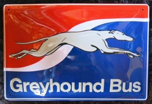 Insegne: Greyhound USA Bus Schild 20x30cm – Nuovo e nell'imballaggio originale da Schiers venduto da Topflash74