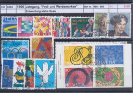 1996 Jahrgang, "Frei- und Werbemarken", gestempelt