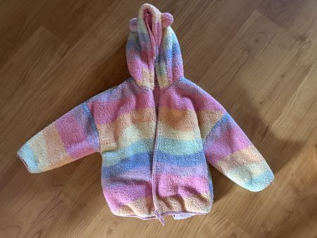 Kinder Fleecejacke Regenbogen Grösse 122