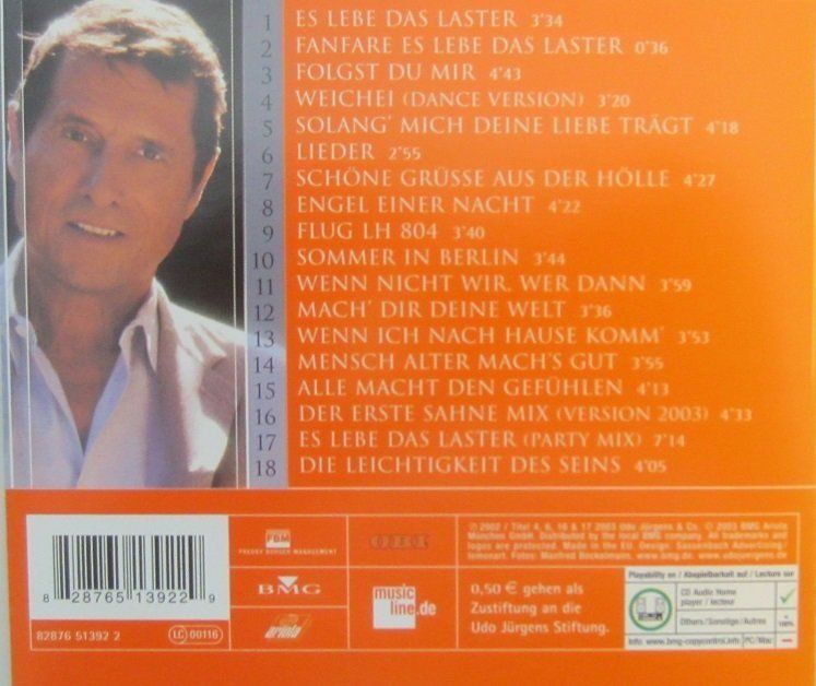 CD: Udo Jürgens - Es lebe das Laster – Usato da Grüningen venduto da azulmarron 1