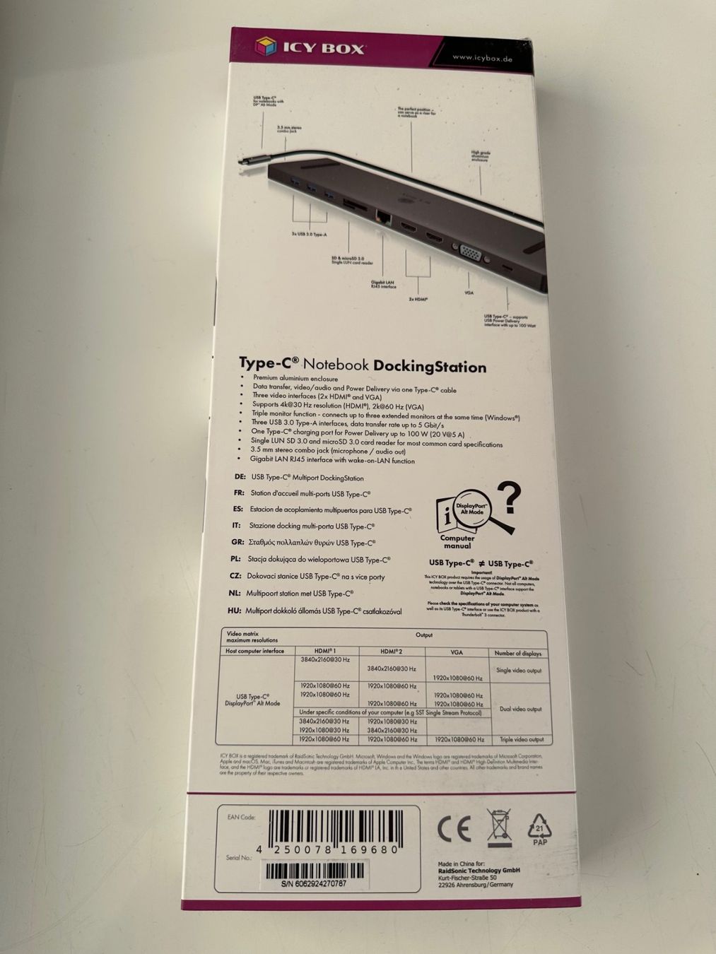 Docking station: ICY BOX IB-DK2106-C Multi-Dockingstation – Nuovo e nell'imballaggio originale da Schaffhausen venduto da el_wiesel 1