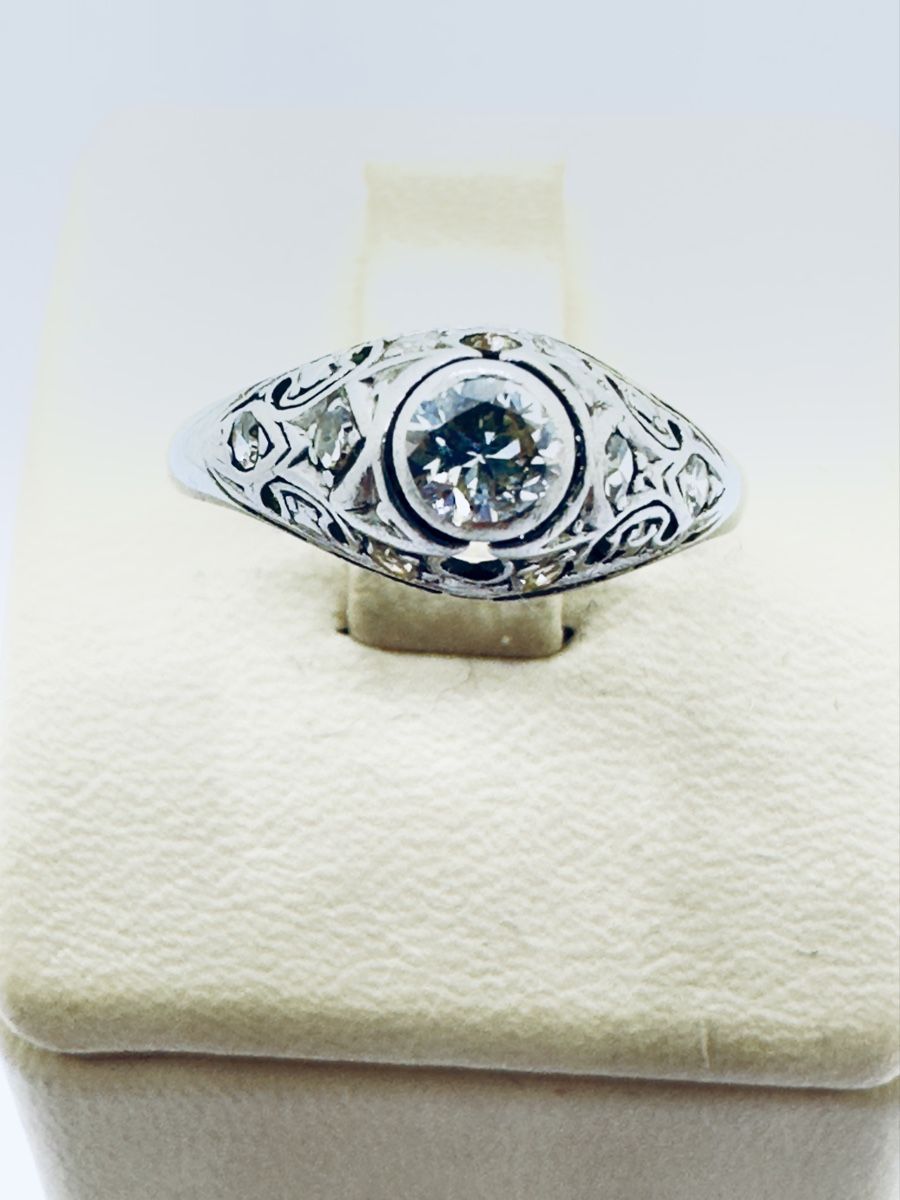 Anelli: 585/14 Karat Gold Ring mit 040Ct Brillanten – Usato da Murg venduto da MTGold 1