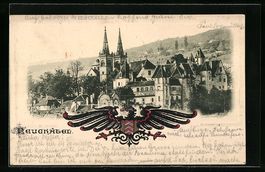 Neuchâtel, Ansicht vom Schloss, Wappen