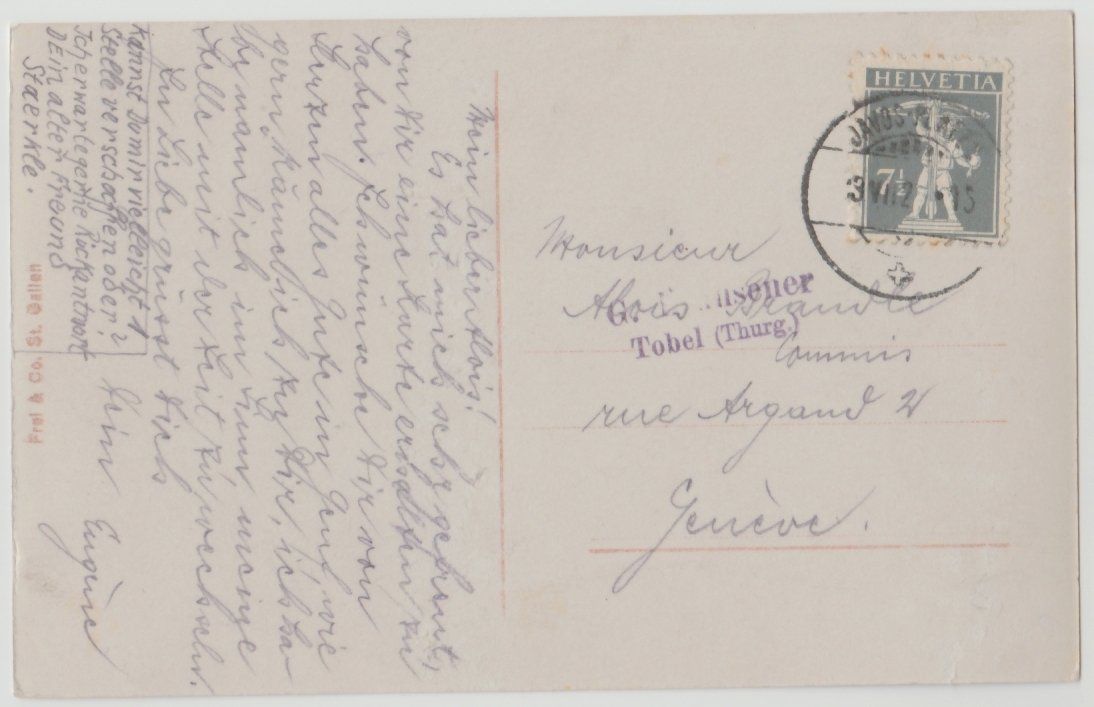 Cartes postales: Churfirsten v. Windenpass - (1915) – D'occasion à Fällanden par Blausegelfliege