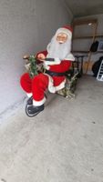 Weihnachtsmann auf Velo mit Tannenbaum, Deko, Winter!