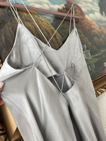 Grider-SeidenKleid💯elegant, zarthellgrau,neuwertig GrL(K7