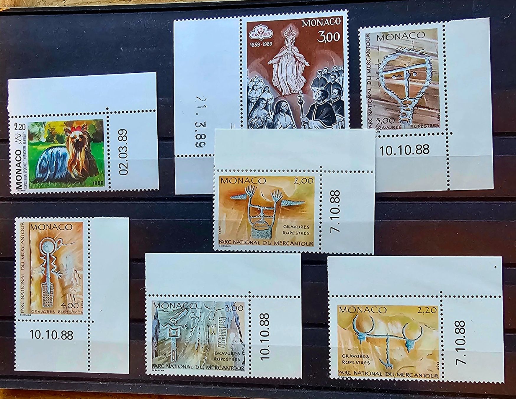 Alle Briefmarken: MONACO coins datés neufs ** 1988-89 – Neu (gemäss Beschreibung) aus Les Valettes von Nuba1