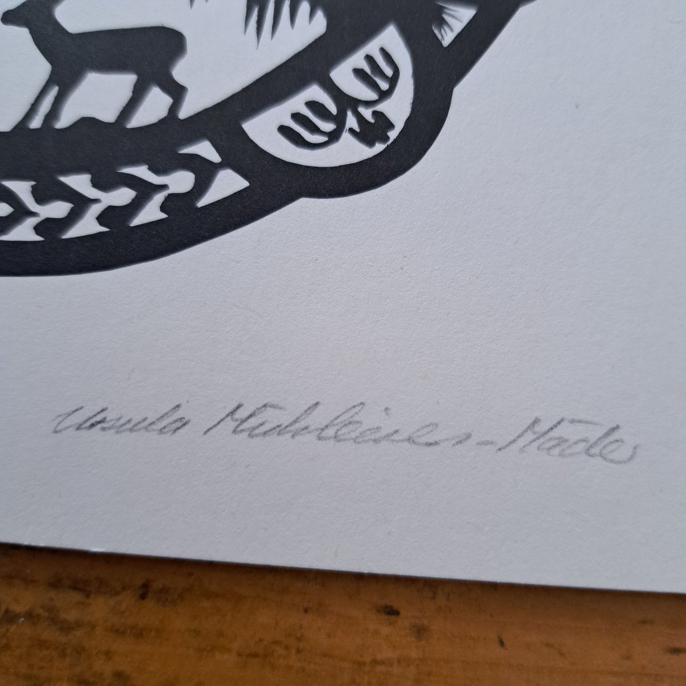 Grafiken & Lithographien: 2 Scherenschnitt Kunstkarten  U. Mühleisen – Gebraucht aus Grüningen von Tappio 3