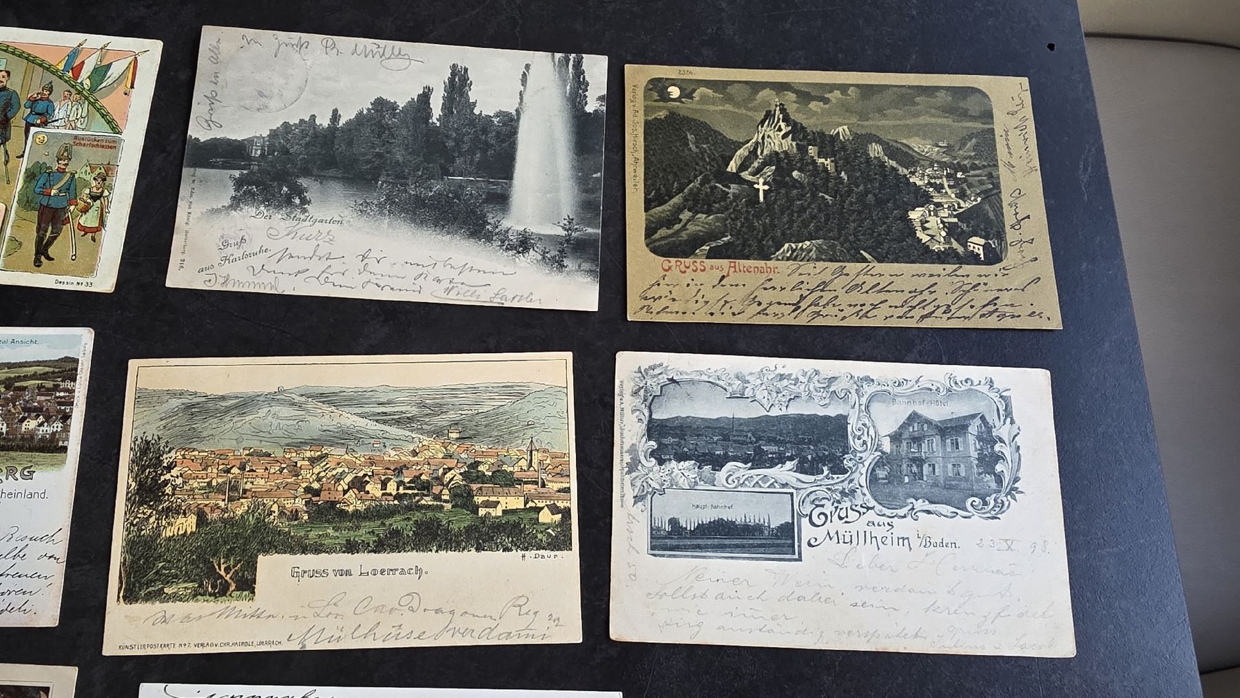 Ansichtskarten: Lot Ansichtskarten Deutsche Reichspost ab 1897 ,div Lithos – Gebraucht aus Reichenburg von Pipo-67 2