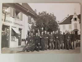 Foto AK Arlesheim Soldaten Werkluftschutz um1920 R2