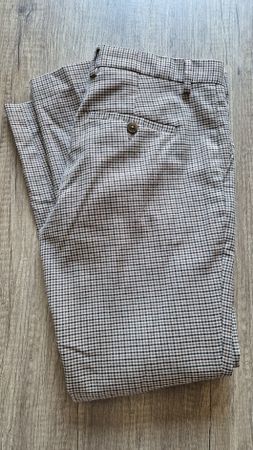 Herren Hose kariert Braun Grösse 44
