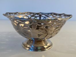 Silber Vintage Schälchen, Durchbrochen, 900 er