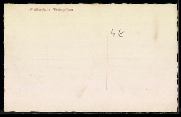 Ansichtskarten: Mutthornhütte /Tschingelhorn, Ansicht d – Gebraucht aus Berlin von bartko-reher 1