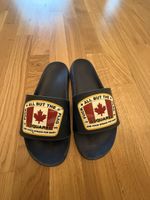 Dsquared2 Slippers Black Canada Flag Print Size EU 42