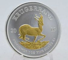 1 oz Silber Krügerrand 2019 1 Rand, Teilvergoldung