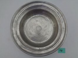 Antike Zinnschale 1.422 Kg. gepunzt