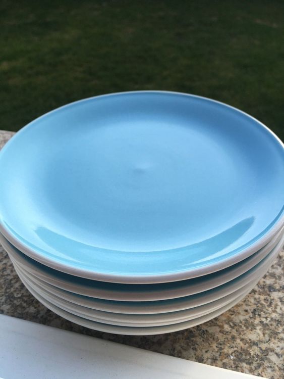 2 assiettes à dessert anciennes Fleurs bleues Tudor Royal Grindley
