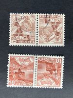 Schweiz 1948 Lot Kehrdrucke Landschaftsbilder gestempelt