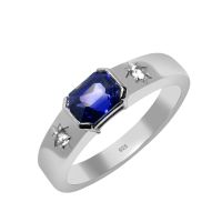 Saphir-Ring Royal Blue 1.04ct | Silber 925 | Zertifikat