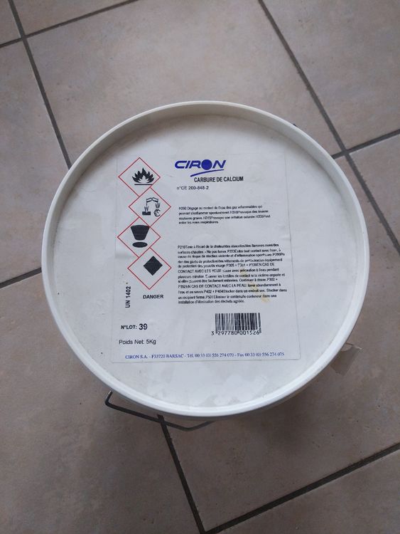 Carbure GoNet Avec Gants Carbure De Calcium GoNet - Granulés 1-50mm Pour Gaz Acétylène, Avec Gants Piege A Taupe