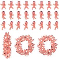 100 x Mini Baby Puppe (unifarben) - Dekoration Figur Basteln
