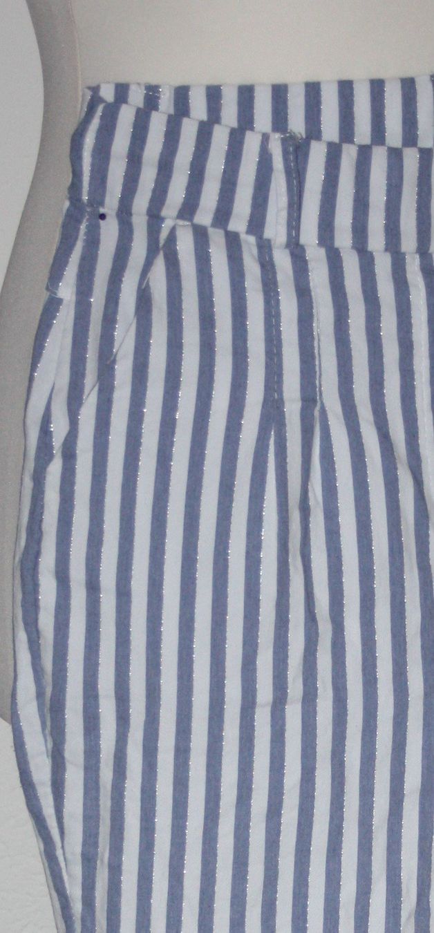 Pantalons: Hose blau-weiss mit Silberfaden  Gr. XL – D'occasion à Flüelen par Diversicum-Curvy 2