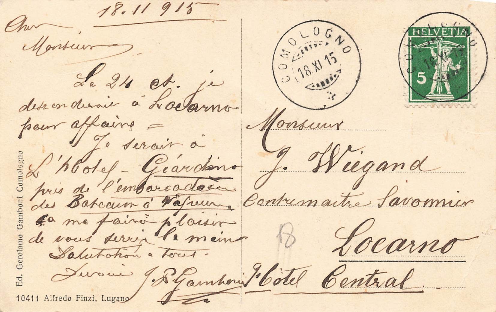 Cartoline postali: Comologno TI Valle Onsernone panorama Litho – Usato da Biasca venduto da Blenio71 1