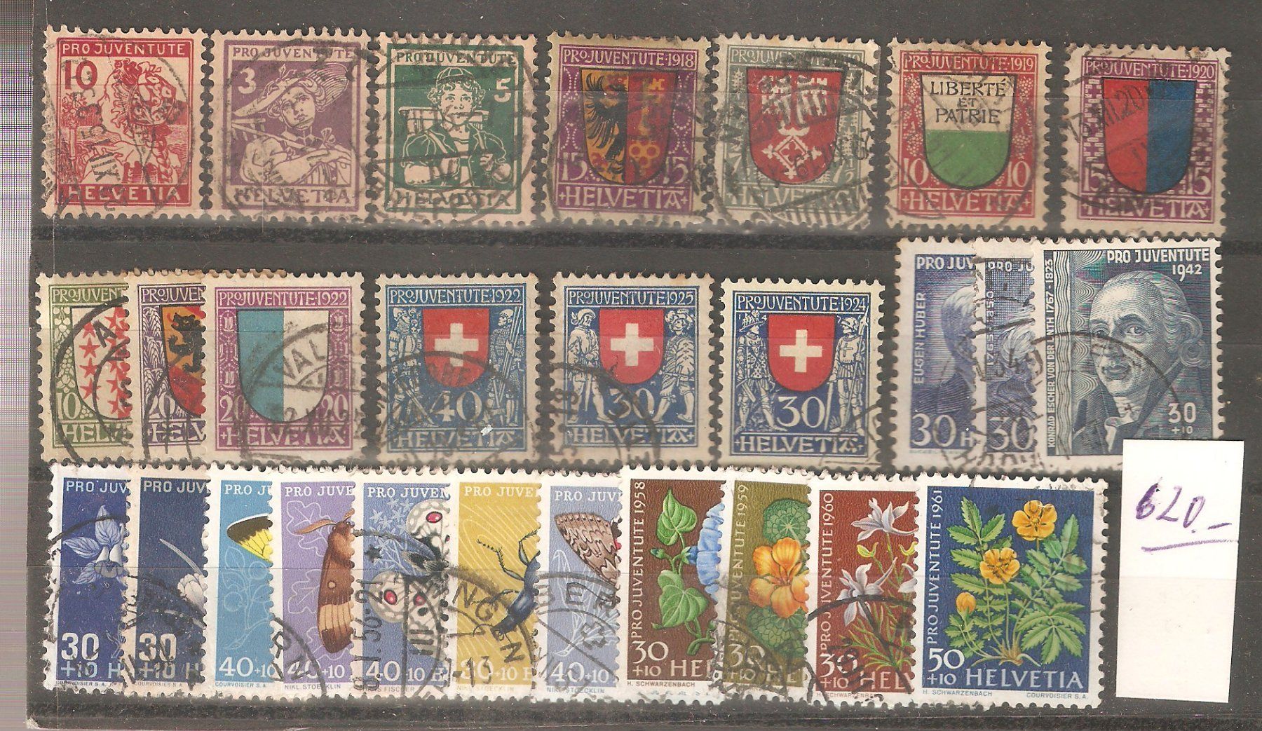 Alle Briefmarken: PJ Los 26 gute Werte gest. – Gebraucht aus Lausanne von Whorvath