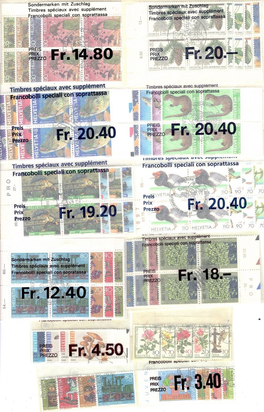 Alle Briefmarken: Serien Pro Juventute (897) – Gebraucht aus Burgdorf von blinky01