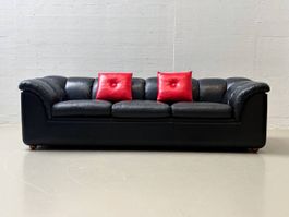 Sofas von Poltrona Frau aus Leder, Italien, 1970er Jahre