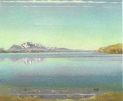 Alte Kunstkarte  Pro Infirmis "Thunersee" 1943 (M. Jacobi)