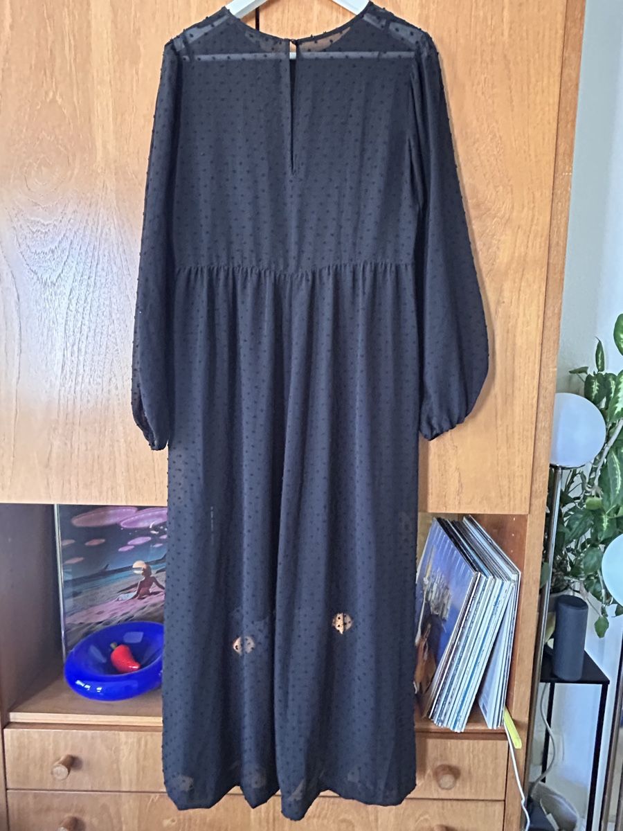 Only Vestiti: Schwarzes Maxikleid mit Pünktchenstoff Gr. 36 – Usato da Zürich venduto da olivia_oh_dear 1