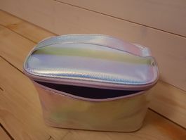 Kulturbeutel lila metallic mit Griff und Sternzupfer🌟💞💜🎁