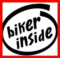 Autosticker Biker Inside SCHWARZ Aufkleber Intel Motorrad
